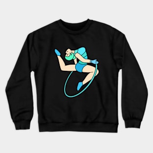 Gymnastic girl with rope Crewneck Sweatshirt